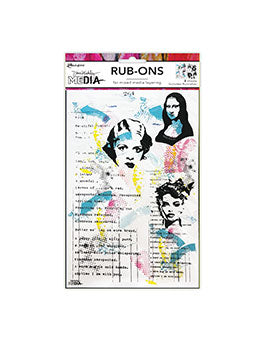 Dina Wakley - Rub-on - On their mind
