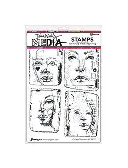 Dina Wakley - Stamps - Collaged Portraits