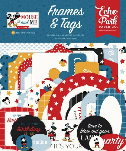 Echo Park - Mouse and Me Birthday - Frames and Tags