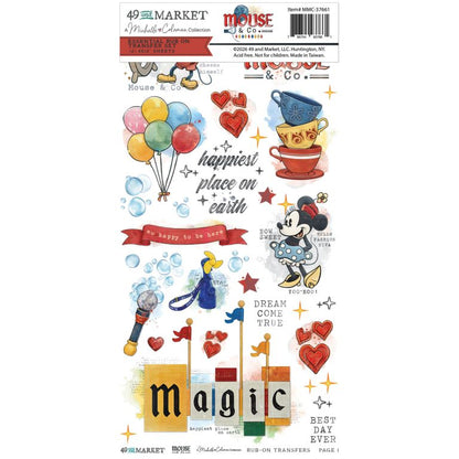 49 and Market - Essential Rub On Transfer set  - 2 Sheets 6x12' - Mouse & Co