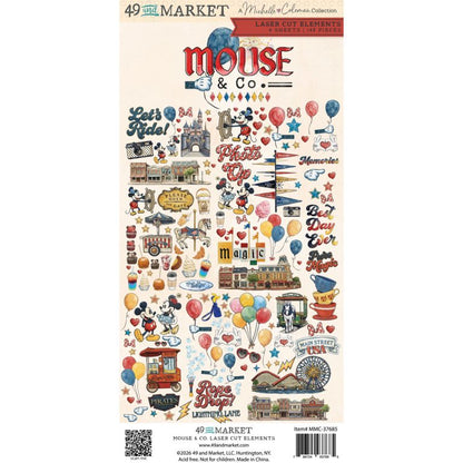 49 and Market - Laser cut Elements - 4 sheets/148 pieces - Mouse & co