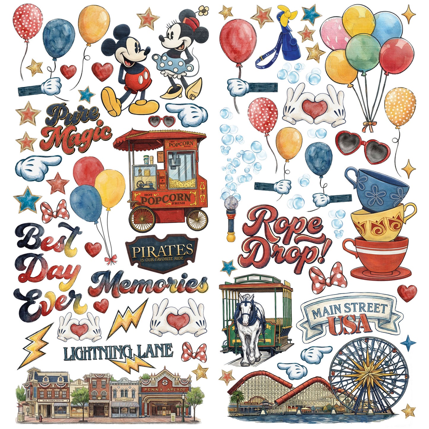 49 and Market - Laser cut Elements - 4 sheets/148 pieces - Mouse & co