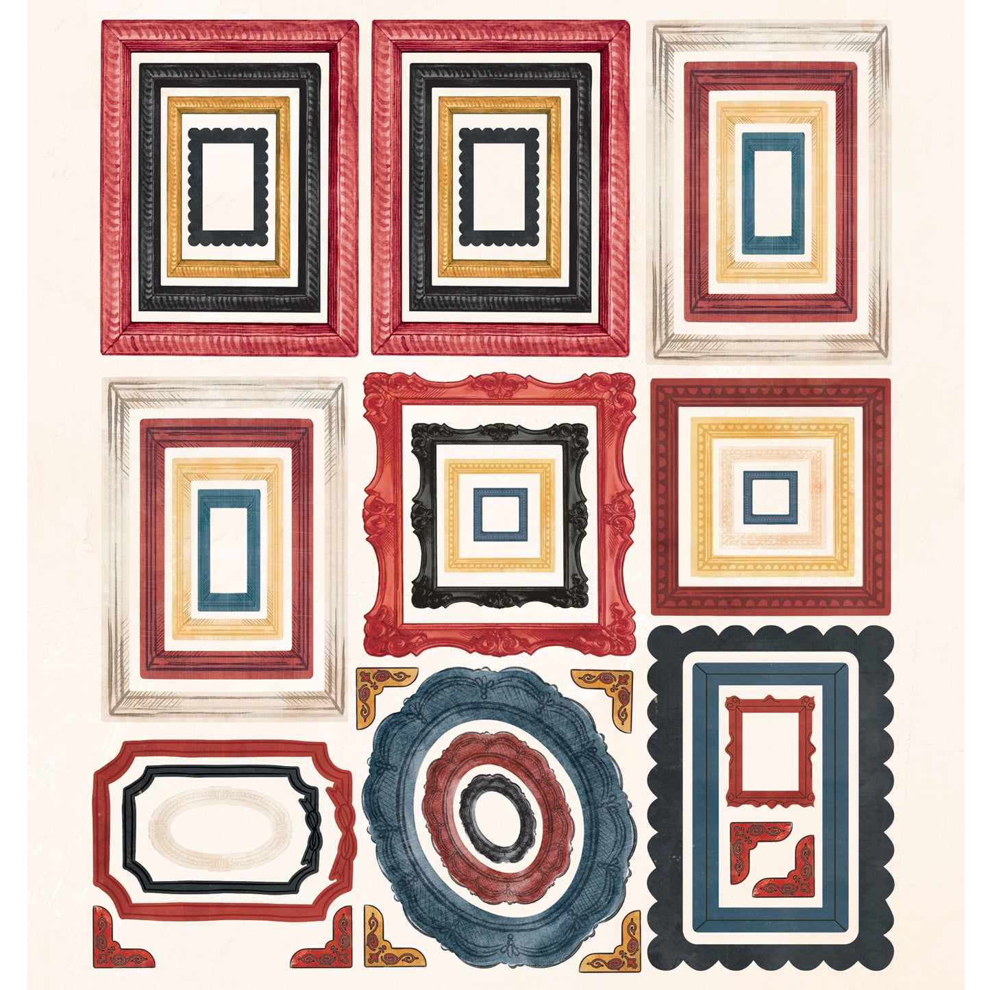 49 and Market - Die-Cut Frames - 41 pieces - Mouse & co