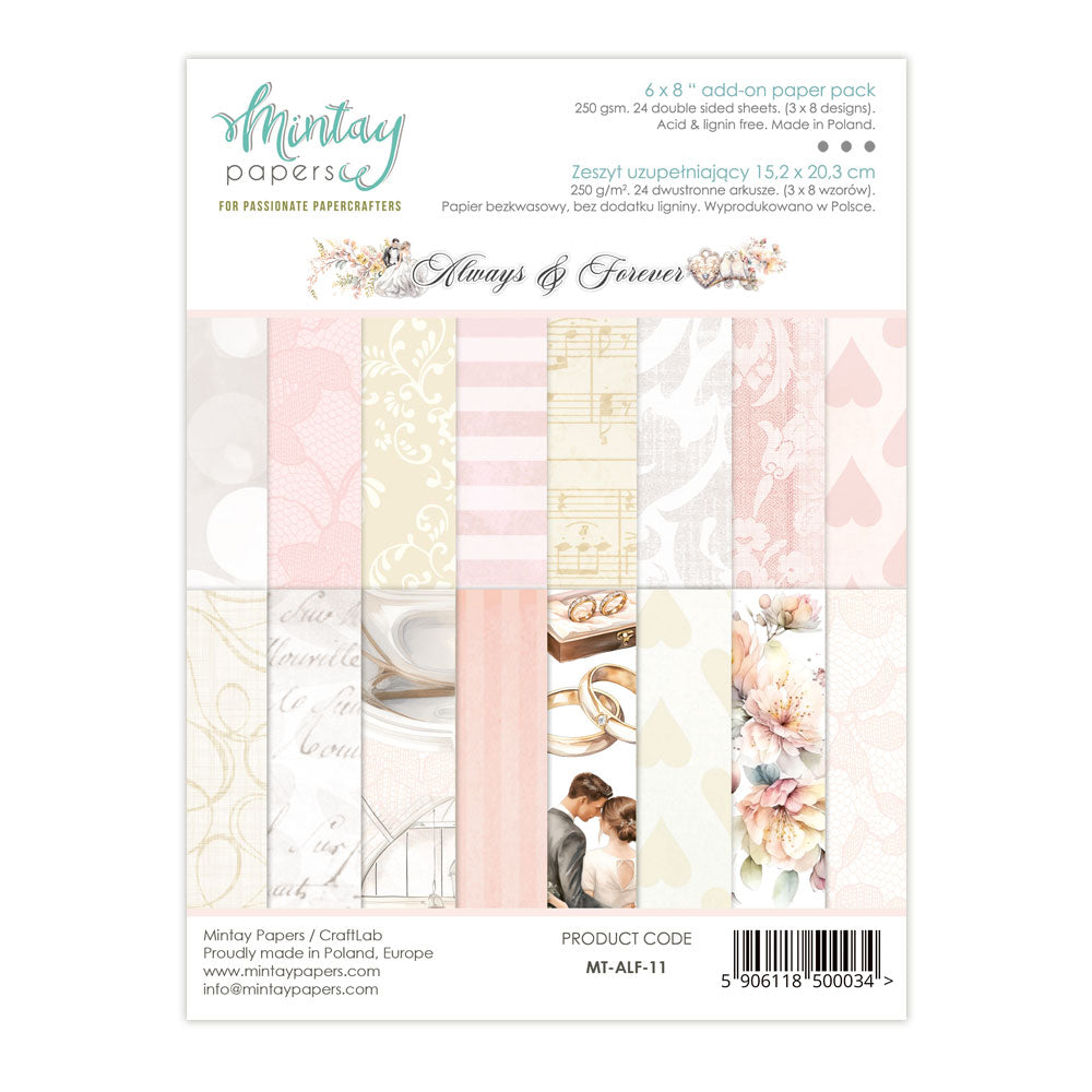 Mintay - Always & Forever - 6 x 8 add on Paper Pack