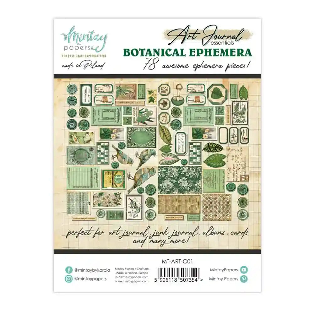 Mintay - Art Journal Essentials -Botanical Ephemera