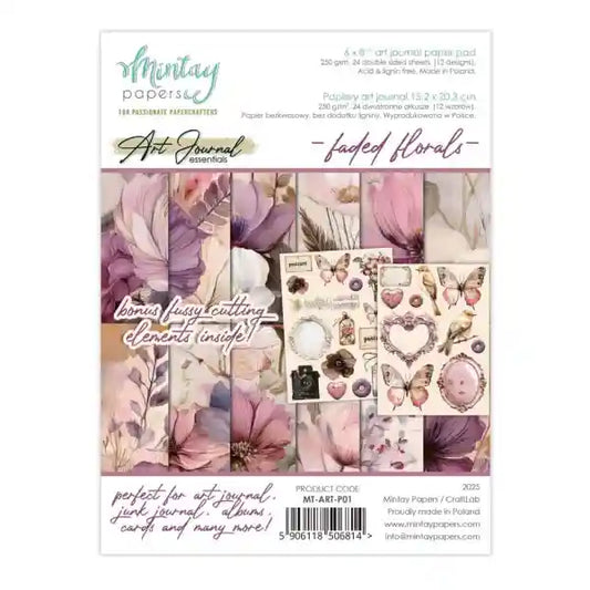 Mintay - Art Journal Essentials - 6 x 8 Paper Pad - Faded Florals