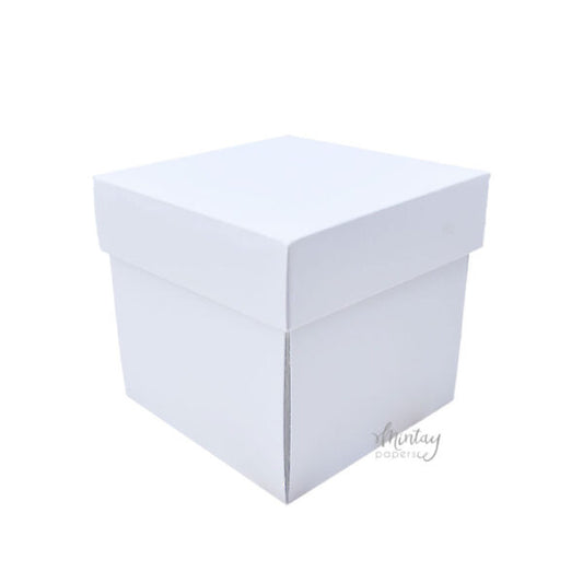 Mintay Basic - Exploding box base - White, 5pcs - White Box size 10 x 10 x 10 cm