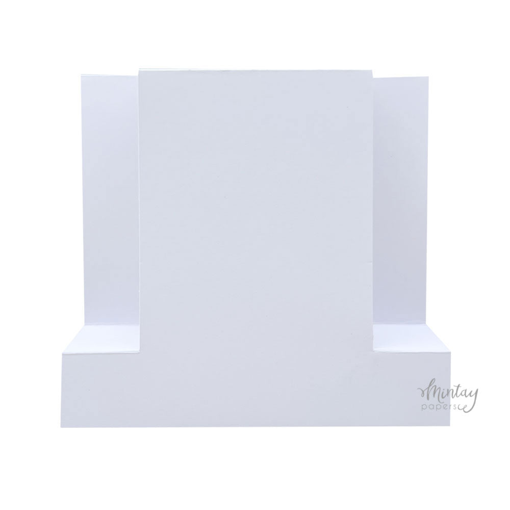 Mintay Basic - Panel Card Base White - 5pcs - Card size 14cm x 15cm