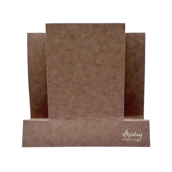 Mintay Basic - Panel Card Base Kraft - 5pcs - Card size 14cm x 15cm