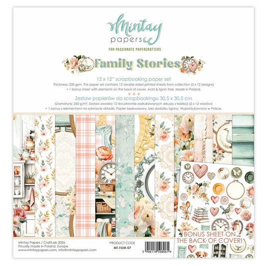 Mintay  - 12 x 12 Paper Pad - Family Stories