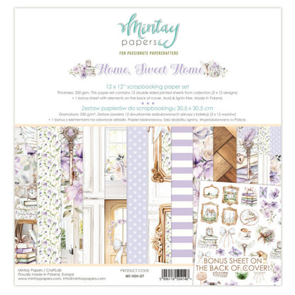 Pre Order - Mintay  - 12 x 12 Paper Pad - Home sweet home