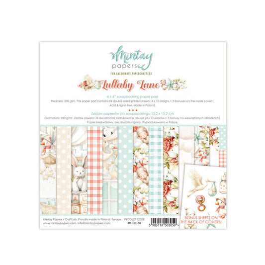 PRE ORDER - Mintay  - 6 X 6  Paper Pad - Lullaby Lane