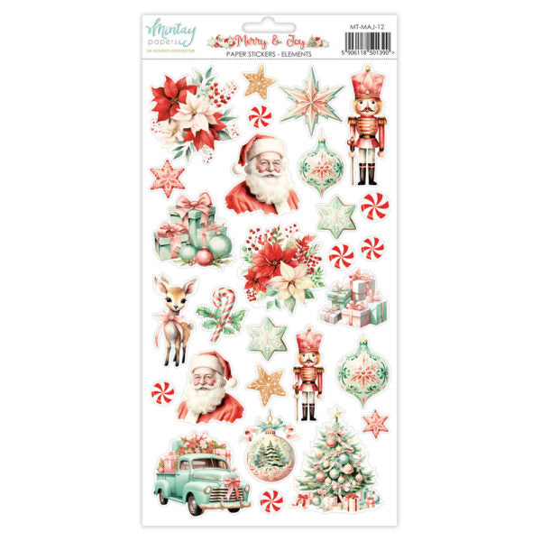 Mintay - Paper Stickers - Elements - Merry & Joy