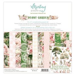 Mintay  - 12 x 12 Paper Pad - Peony Garden