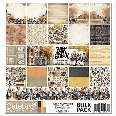 Celebr8 - 12 X 12 - Bulk Paper Pack - Back to school