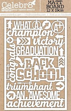 Celebr8 - Chipboard - Back to school - Titles