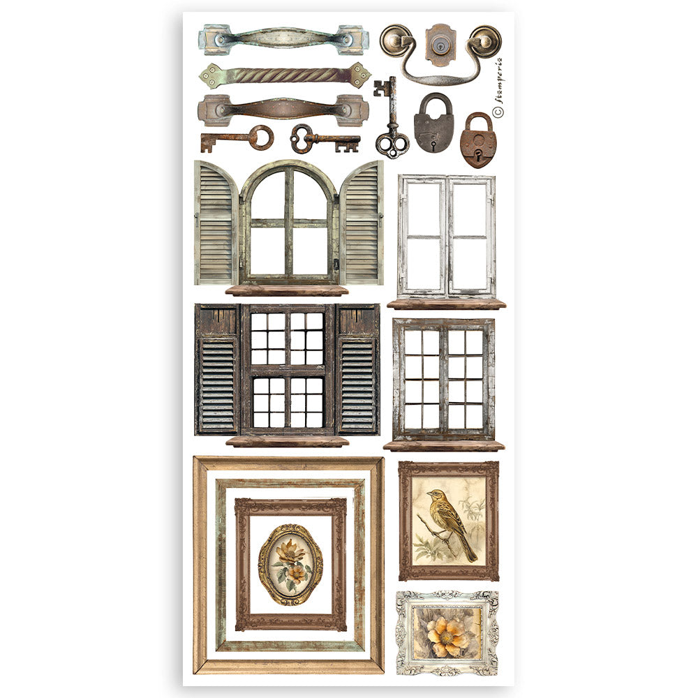 Stamperia - Paper cut-outs Double Face - 4 sheets cm. 15x30,5 - Golden Harmony