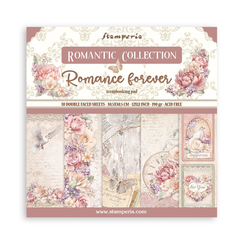 Stamperia -  (12”X12”)  Romance Forever -  Paper pad