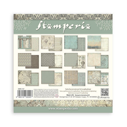 Stamperia -  (12”X12”) Voyages Fantastiques  Backgrounds -  Paper pad