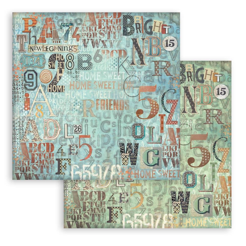 Stamperia - (12”X12”)  Backgrounds- Paper pad - Furry Friends