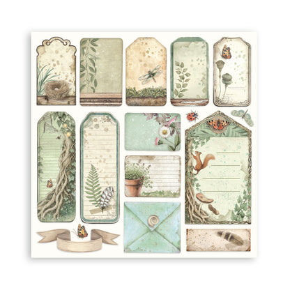 Stamperia -  (12”X12”) -  Paper pad - Herbarium Silvae