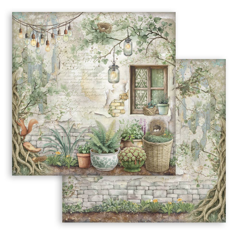 Stamperia -  (12”X12”) -  Paper pad - Herbarium Silvae