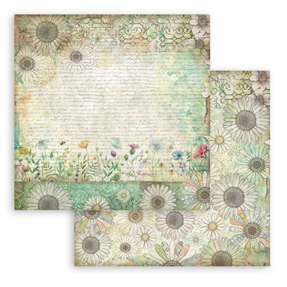 Stamperia - (8”X8”) Paper Pad - Daisy Art