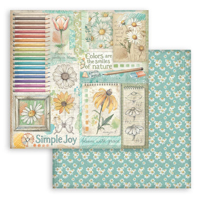 Stamperia - (8”X8”) Paper Pad - Daisy Art