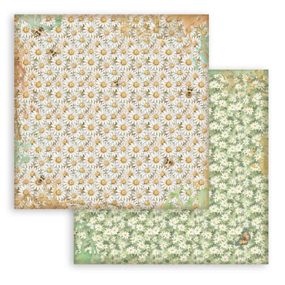 Stamperia - (12”X12”)  Backgrounds- Paper pad - Daisy Art