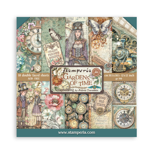 Stamperia -  (12”X12”) -  Paper pad - Garden of Time