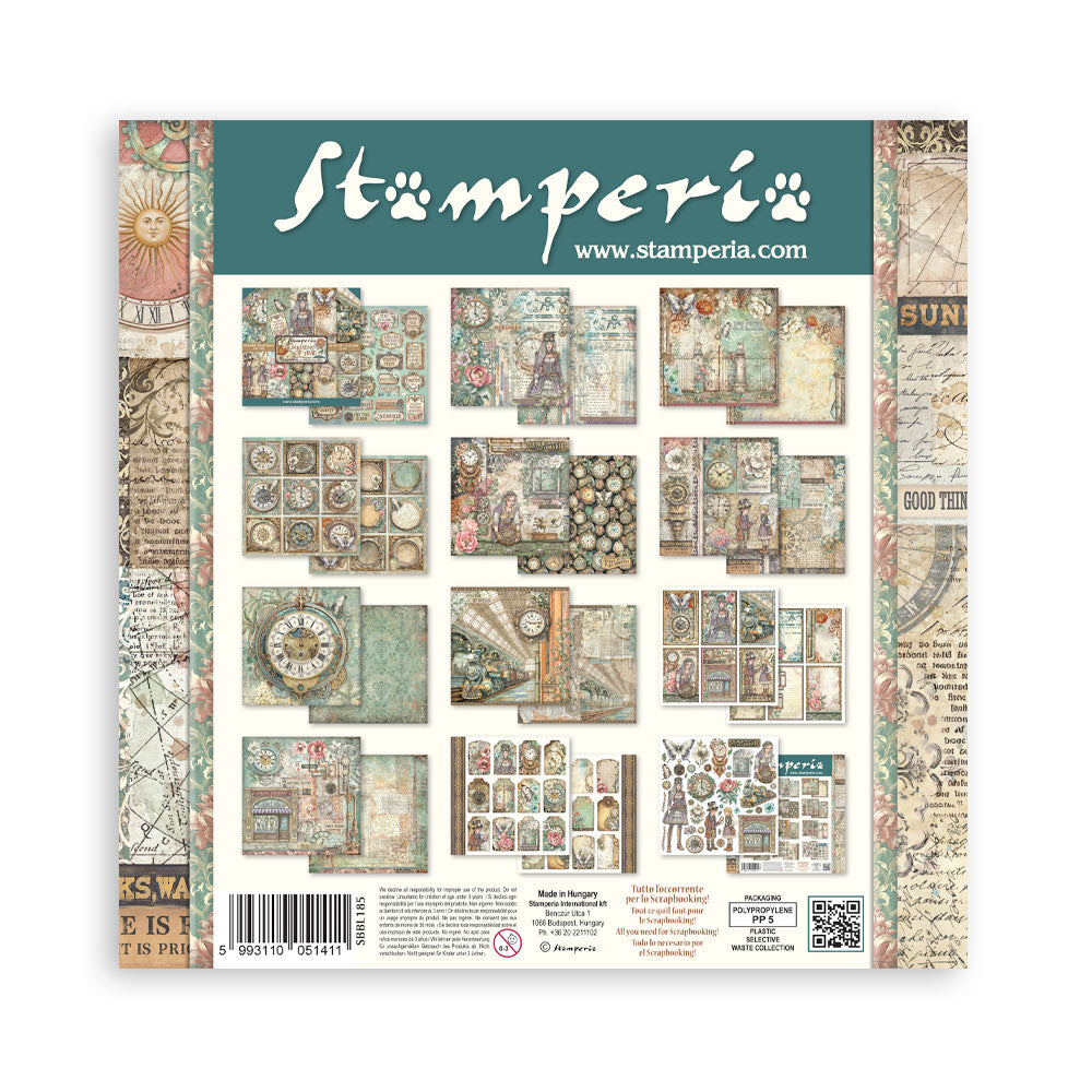 Stamperia - (8”X8”) Paper Pad - Garden of Time