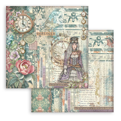 Stamperia - (8”X8”) Paper Pad - Garden of Time