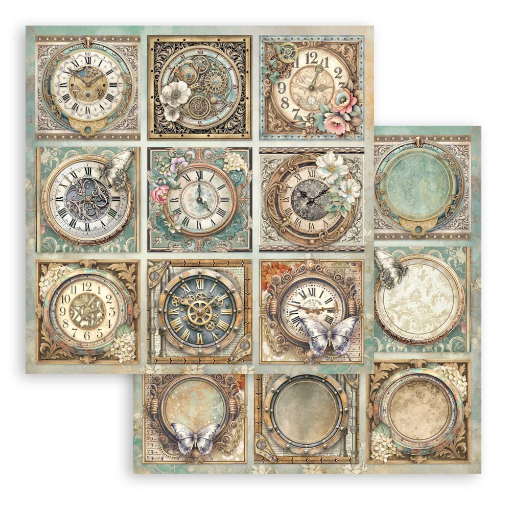 Stamperia - (8”X8”) Paper Pad - Garden of Time