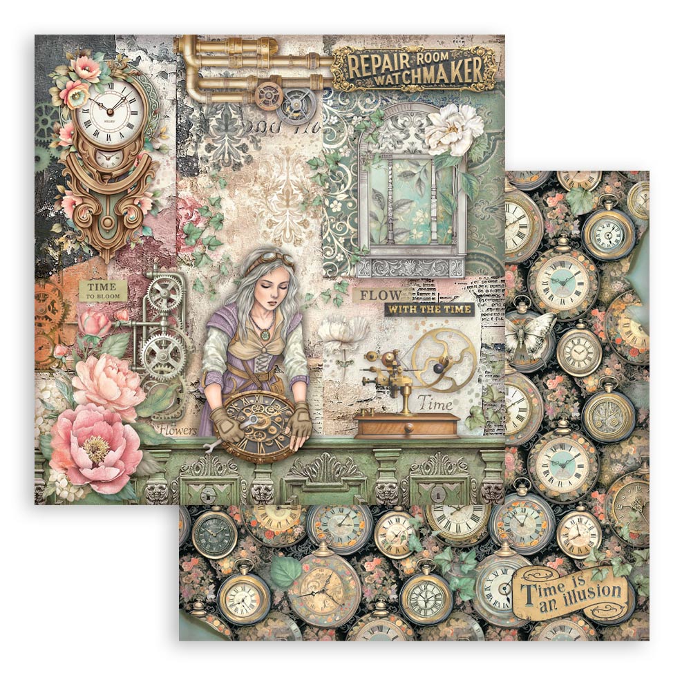Stamperia - (8”X8”) Paper Pad - Garden of Time