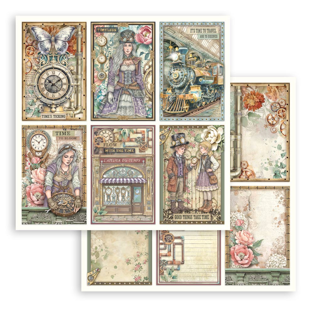 Stamperia - (8”X8”) Paper Pad - Garden of Time