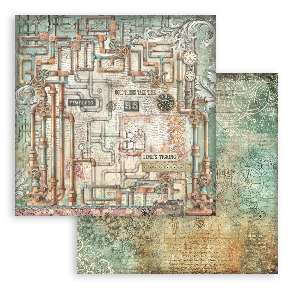 Stamperia -  (8”X8”) Backgrounds Garden of Time