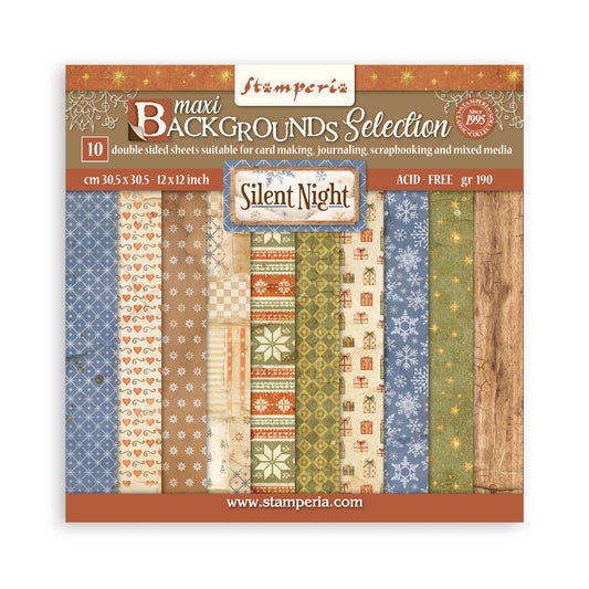 Stamperia - (12”X12”) - Backgrounds Paper pad - Silent Night