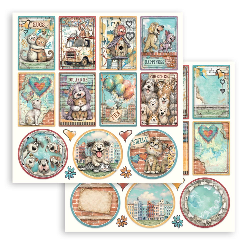 Stamperia - (12”X12”) - Paper pad - Furry Friends 2