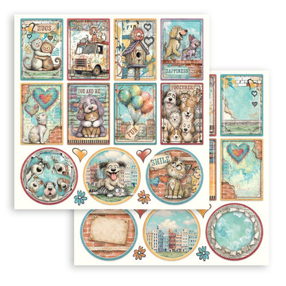 Stamperia - (12”X12”) - Paper pad - Furry Friends 2