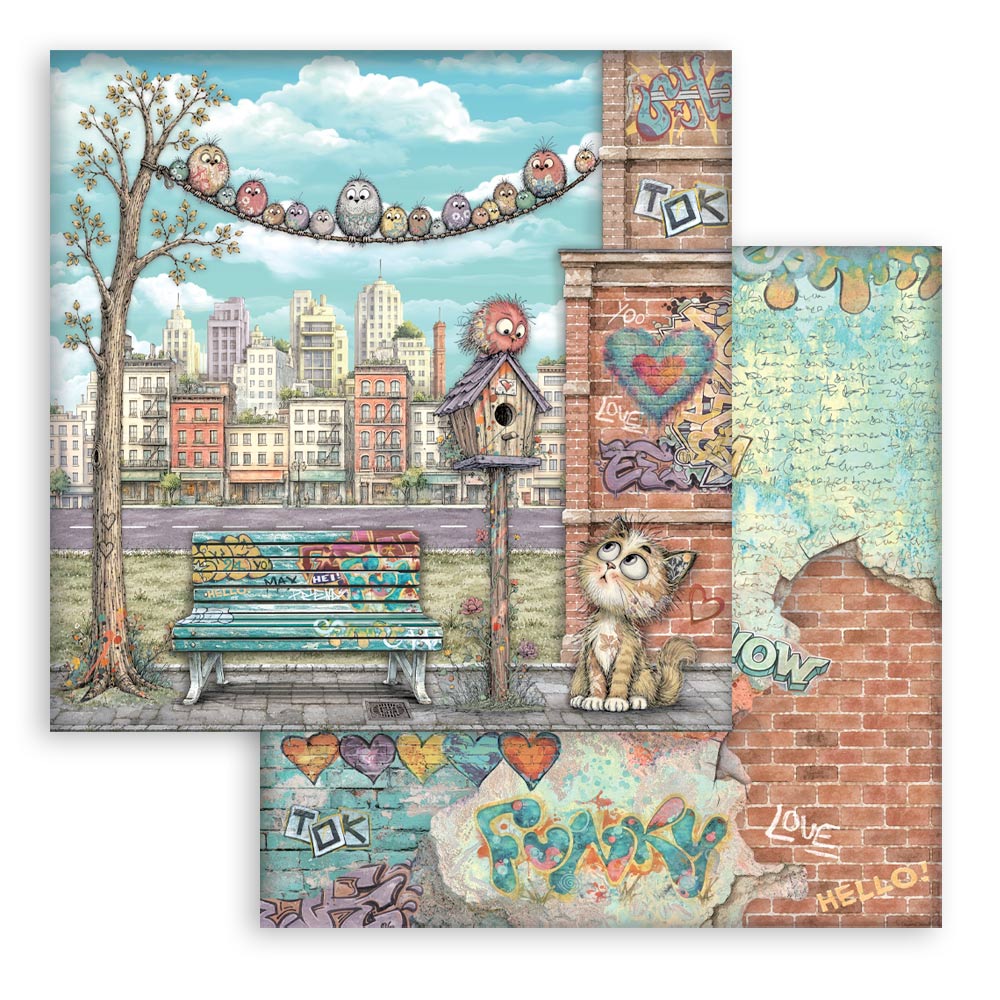 Stamperia - (12”X12”) - Paper pad - Furry Friends 2