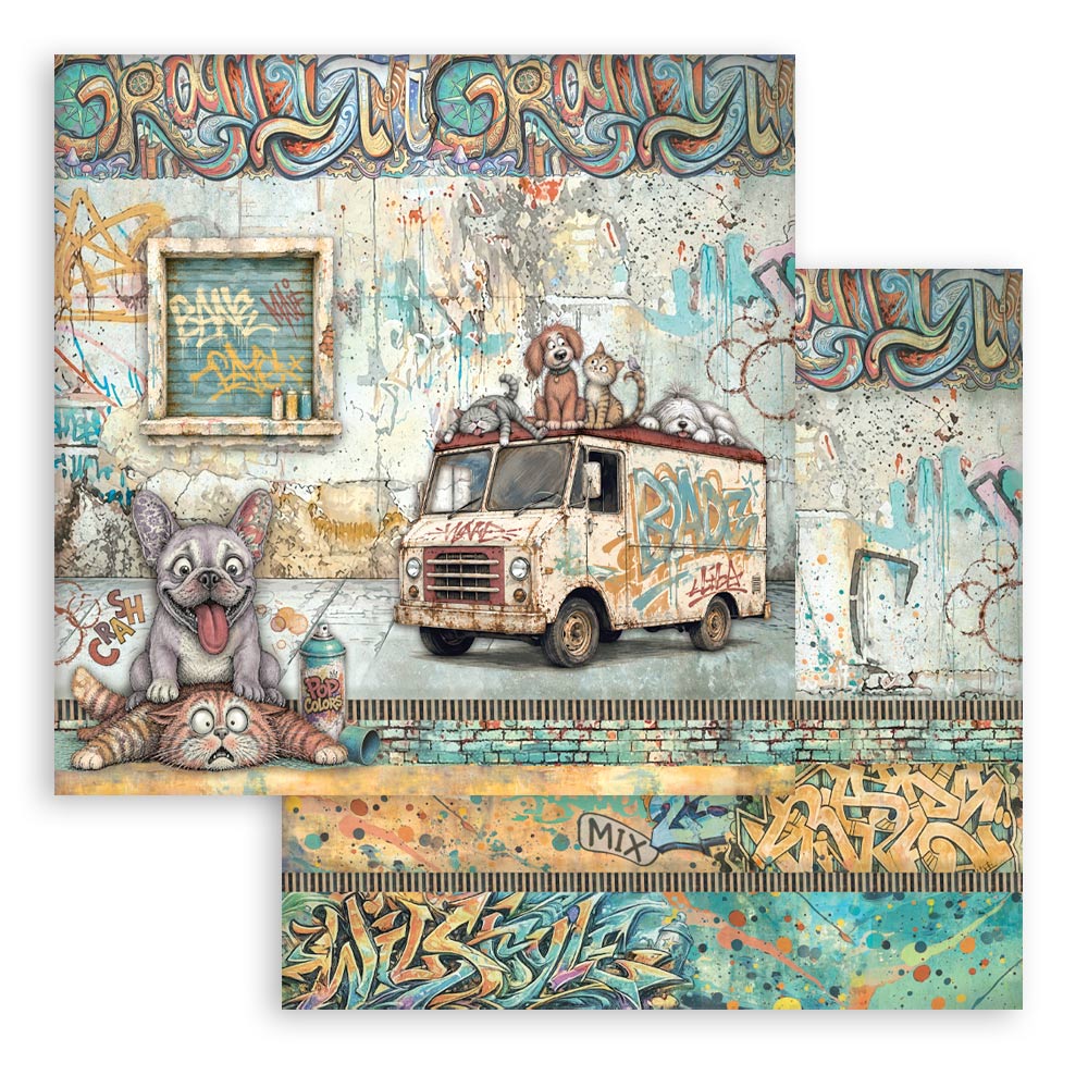 Stamperia - (12”X12”) - Paper pad - Furry Friends 2