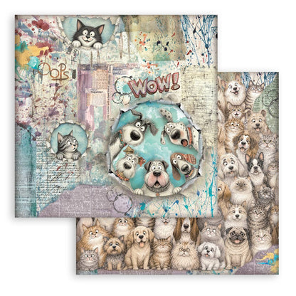 Stamperia - (12”X12”) - Paper pad - Furry Friends 2