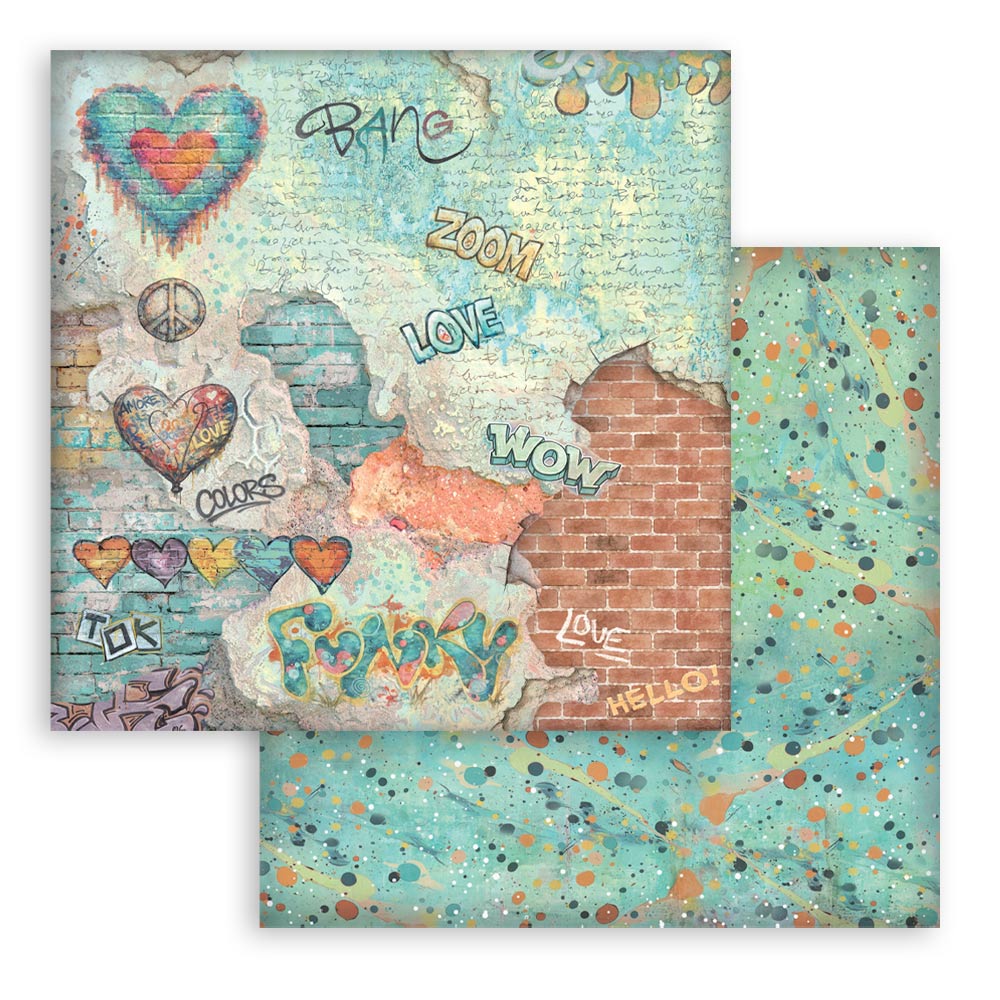 Stamperia -  (8”X8”) Backgrounds Furry Friends 2