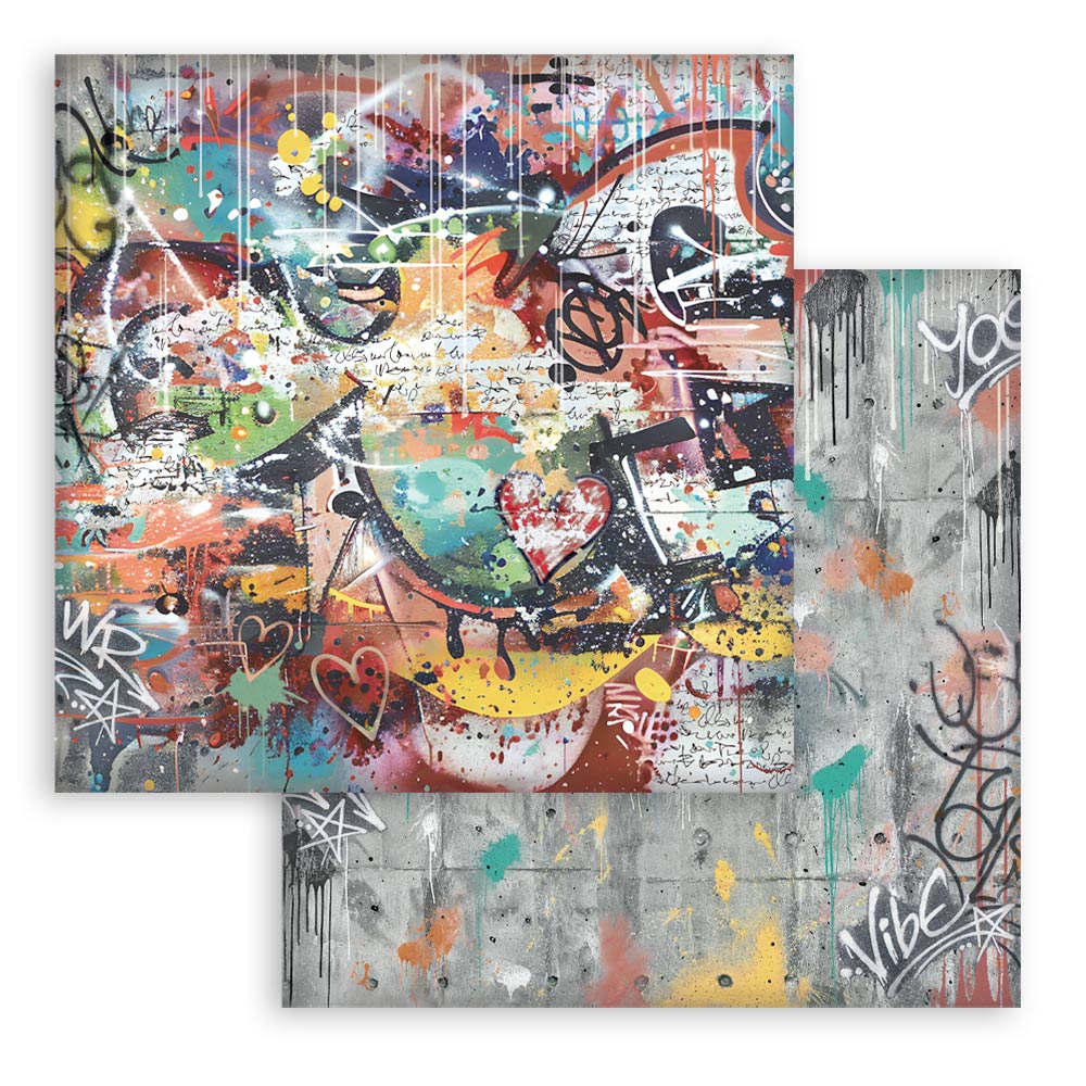 Stamperia - (12”X12”) Backgrounds- Paper pad - Furry Friends 2