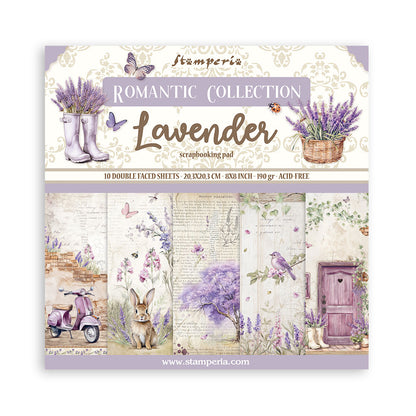 Stamperia -  (8”X8”)  Lavender Paper Pad