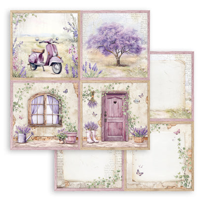 Stamperia -  (8”X8”)  Lavender Paper Pad