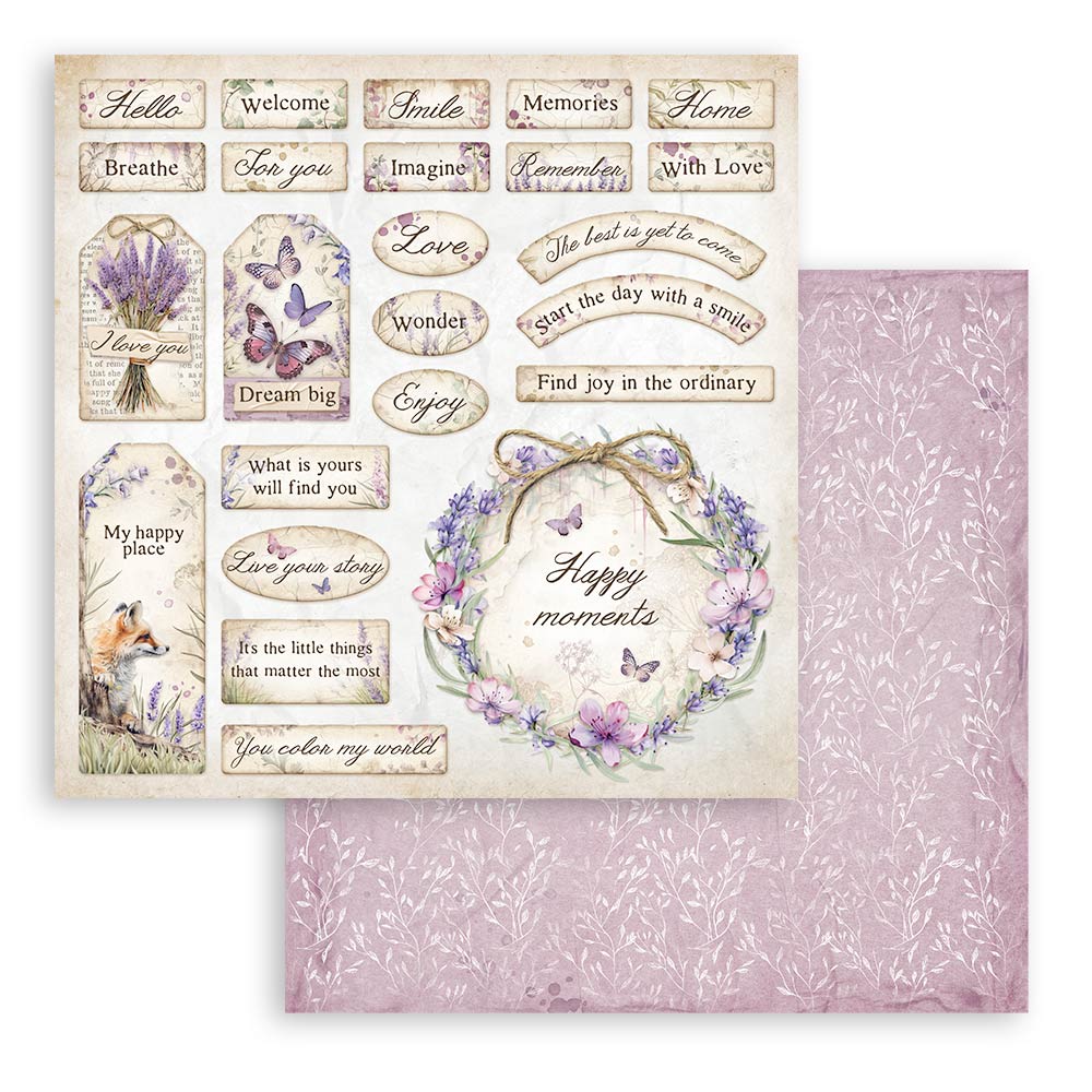 Stamperia -  (8”X8”)  Lavender Paper Pad