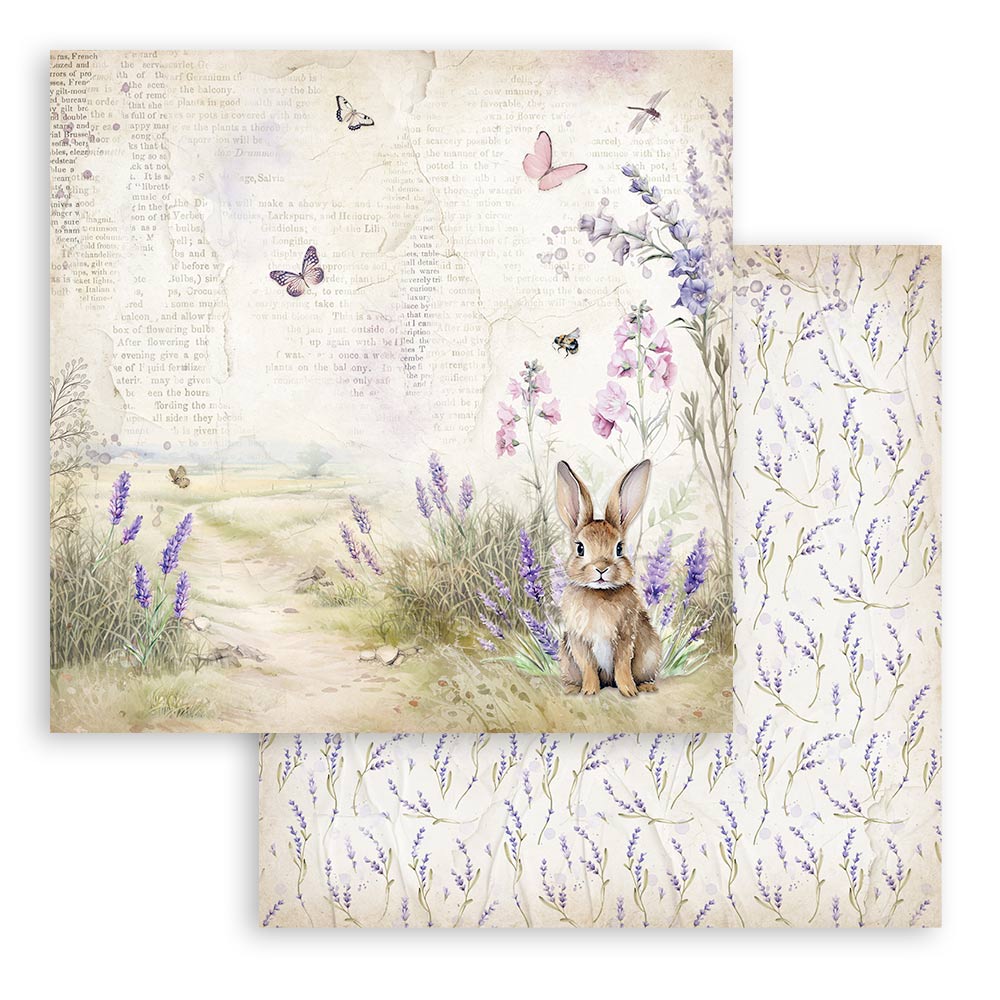 Stamperia -  (8”X8”)  Lavender Paper Pad