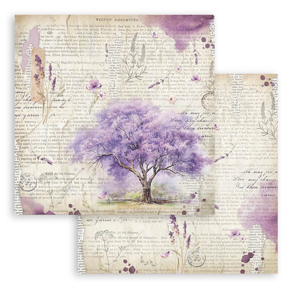 Stamperia -  (8”X8”)  Lavender Paper Pad