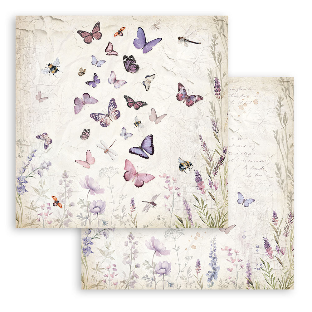 Stamperia -  (8”X8”)  Lavender Paper Pad